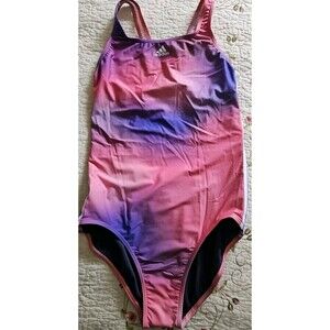 Adidas Melbourne Pink/Purple One Piece Swimsuit Size 16 NWT